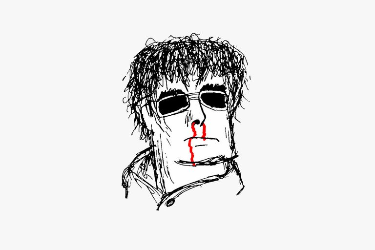 Caricature of Liam Gallagher of Oasis