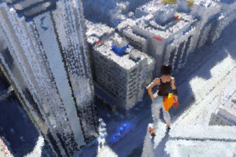 Blurred concept art from the video game Mirror's Edge